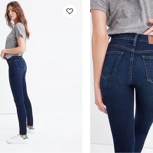 Madewell 10" High-Rise Skinny Jeans in Hayes Wash Sz 26T